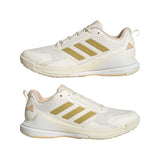 adidas Mujer Novaflight 2 Indoor Shoes, Off White/Gold Met./Crystal Sand, 38 EU