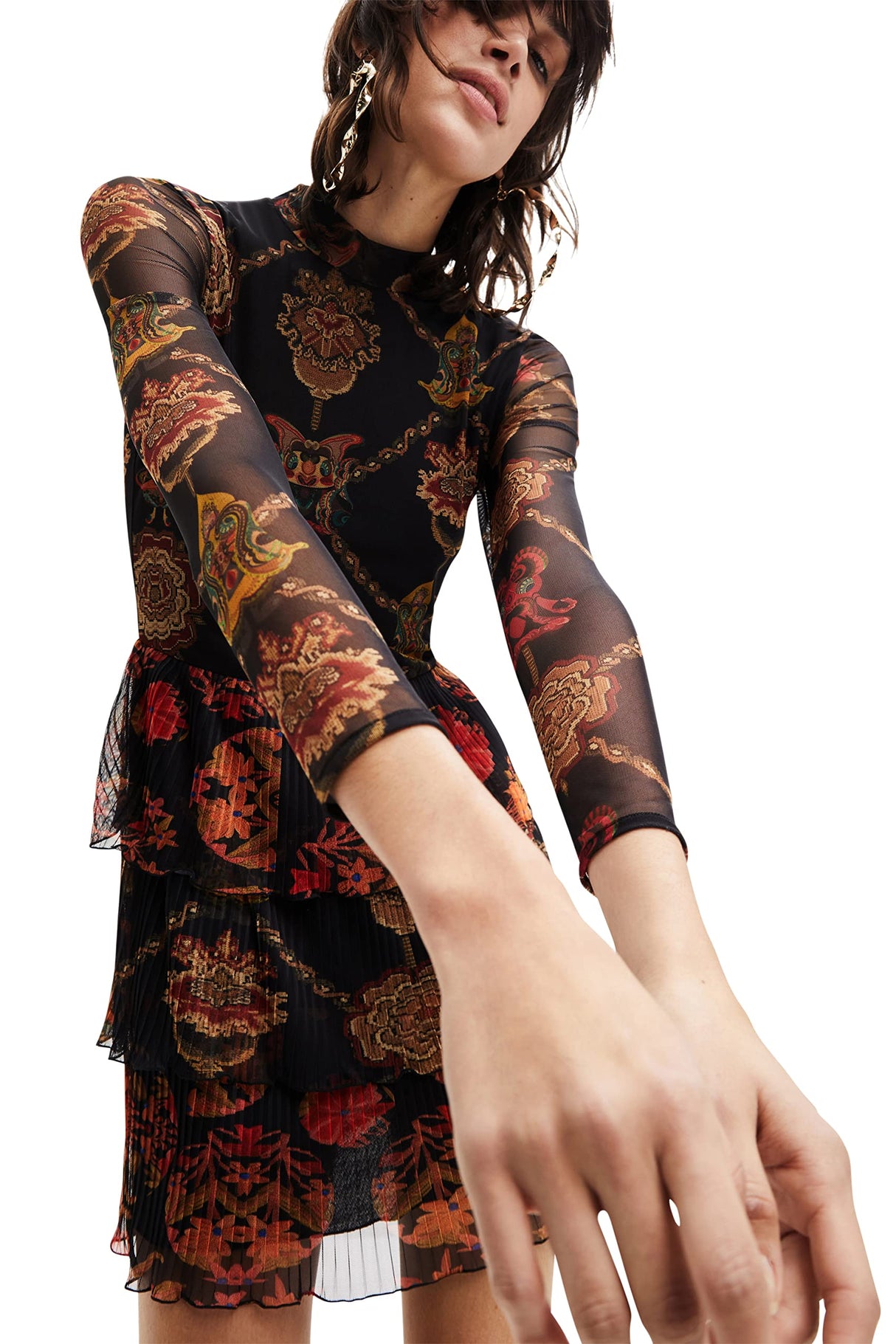 Desigual TS_Daphne, 2000 Black Vestido Informal, Negro, M Mujeres