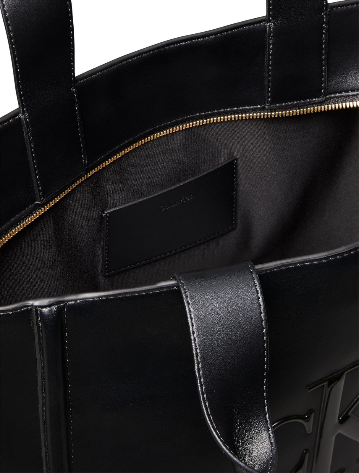 Calvin Klein Bolso Tote Mujer Bold Medium con logotipo, Negro (Black), Talla Única