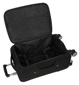 Real Madrid Premium - Trolley Cabina Blanda 20 Pulgadas, Maleta con Ruedas, Candado de Seguridad, Maleta Ligera, 35x20x51 cm, Color Negro