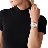 Michael Kors - Reloj Lexington cronógrafo de Cuarzo con Correa de Acero Inoxidable en Tonos Plateados y Dorados para Mujer MK5735