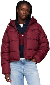 Tommy Jeans Cazadora Acolchada Mujer Cálida, Rojo (Deep Rouge), XXS