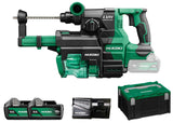 HIKOKI Martillo perforador y cincelador con batería DH1826DA, grabación: SDS-plus (18 V, 5,0 Ah, velocidad de ralentí 0-4300 min-1, energía de impacto (según EPTA 5.0): 3,2 J, motor sin escobillas,
