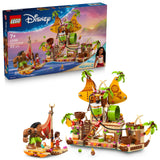 LEGO | Disney Vaiana 2 Barcaza de los Kakamora - Barco de Juguete con Tesoro Para Niñas y Niños de 7+ Años - Mini Muñeca de Vaiana y Figura de Maui - Regalo de Cumpleaños Coleccionable para Fans 43258