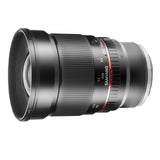 Samyang F1120709101 - Objetivo fotográfico DSLR para Micro Cuatro Tercios (Distancia Focal Fija 16mm, Apertura f/2-22 ED AS UMC CS, diámetro Filtro: 77mm), Negro