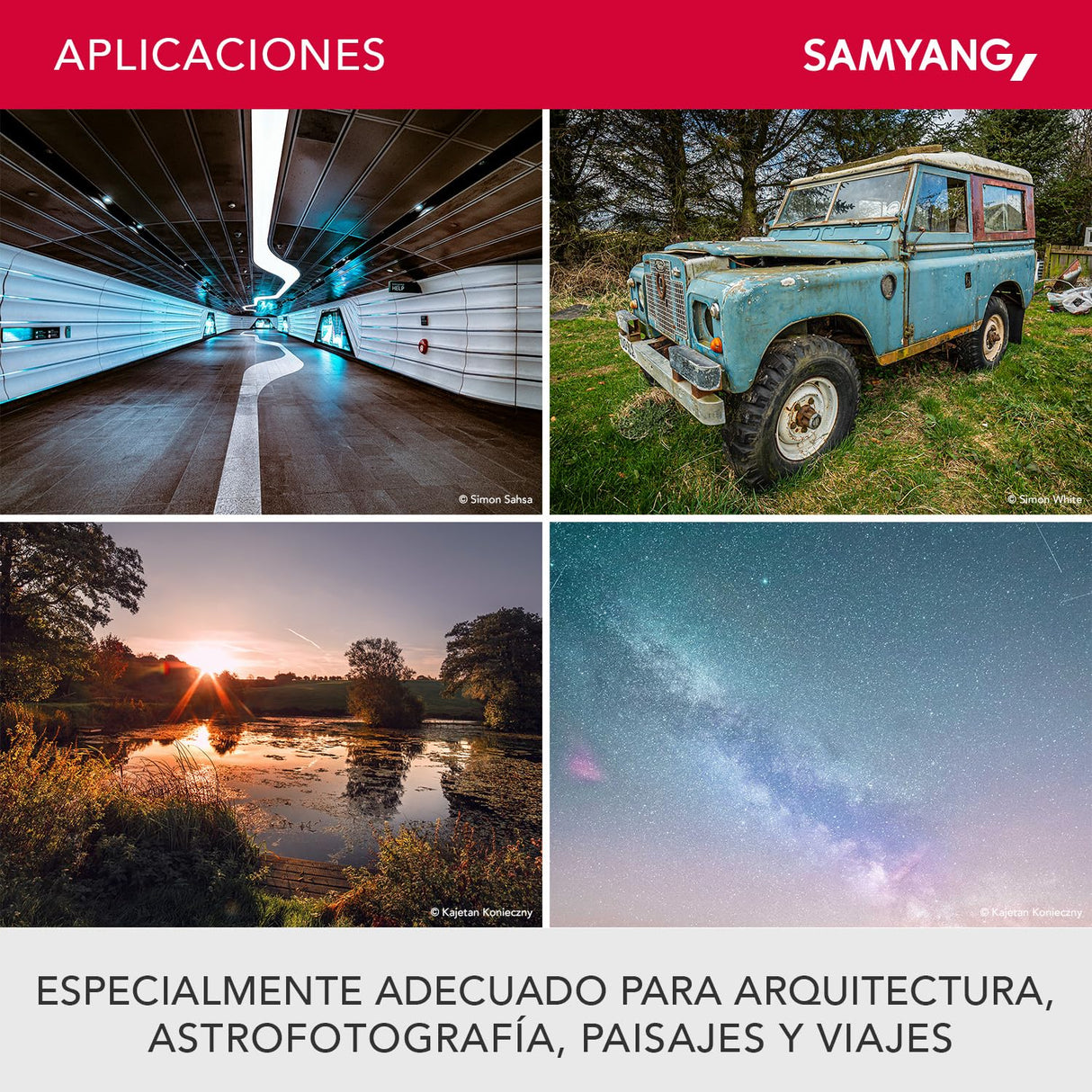 Samyang MF 14 mm F2,8 MK2 Sony E – Objectivo gran angular enfoque manual para formato completo y APS-C distancia focal fija Sony E Mount, 2. generación A7 III, A7R III, A7R IV, A6000 seria