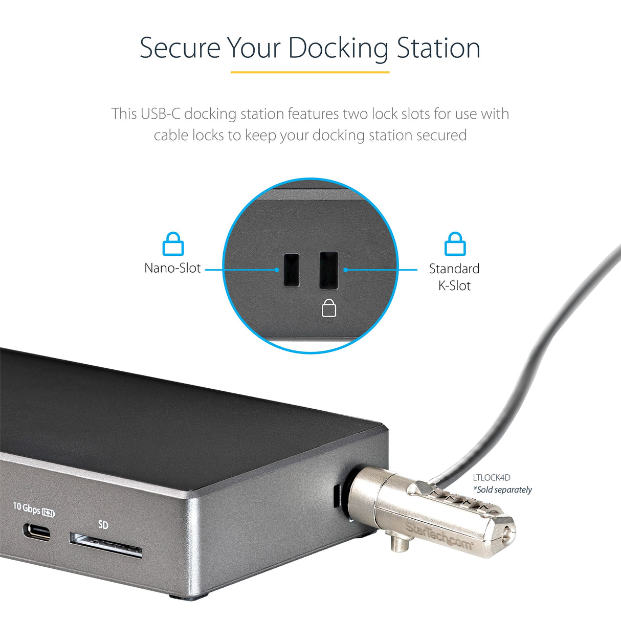 StarTech.com Dock USB-C, para 3 Monitores de 4K, con 100W de Entrega de Alimentación PD, Modo Alt DP 1.4 y DSC - 2x DisplayPort 1.4/HDMI 2.0, 6xUSB, Windows o Chrome, DK31C2DHSPDUE