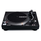 Reloop RP-4000 MK2 - Plato Giratorio de Cuarzo para DJ con accionamiento Directo de Alto par, Incluye Plato, Sistema de Toma OM Black, Casco, Alfombra de Deslizamiento y contrapeso, Negro