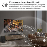 LG S70TR - Barra de Sonido Inteligente, 500W Potencia y 5.1.1 Canales, Altavoces Dobles Traseros Inalámbricos, Sonido Envolvente Dolby Atmos y DTS:X, Hi-Res 24bits/96kHz