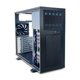 FANTEC 2561 AT-835-3525 PC Case, for 12"x13" mainboards, 8X 3.5 HDDs + 3X 5.25 modules, Incl. 3X 12cm Fan.