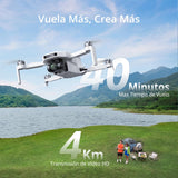 Potensic ATOM LT GPS Dron con Cámara 2.5K, 4 km Transmisión, < 249 g, 40x2 Mins de Vuelo, Resistencia al Viento Nivel 5, FPV Dron para Adulto Principiante con RTH/Sígueme/Waypoint/Vuelo en Círculo, C0