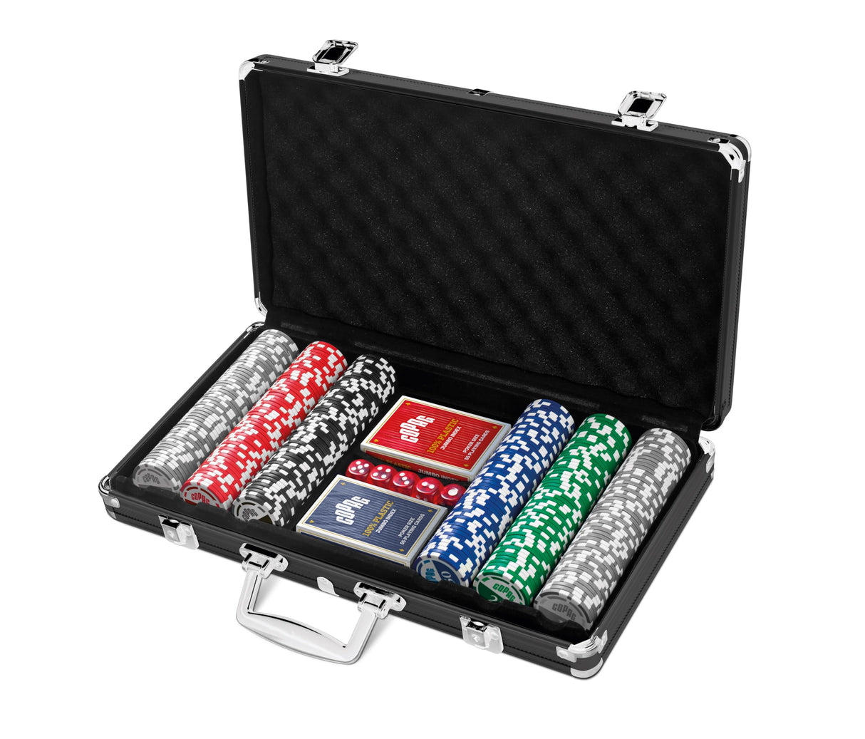 Copag Poker Set 300 fichas y 2 Barajas 100% Plástico Calidad Casino