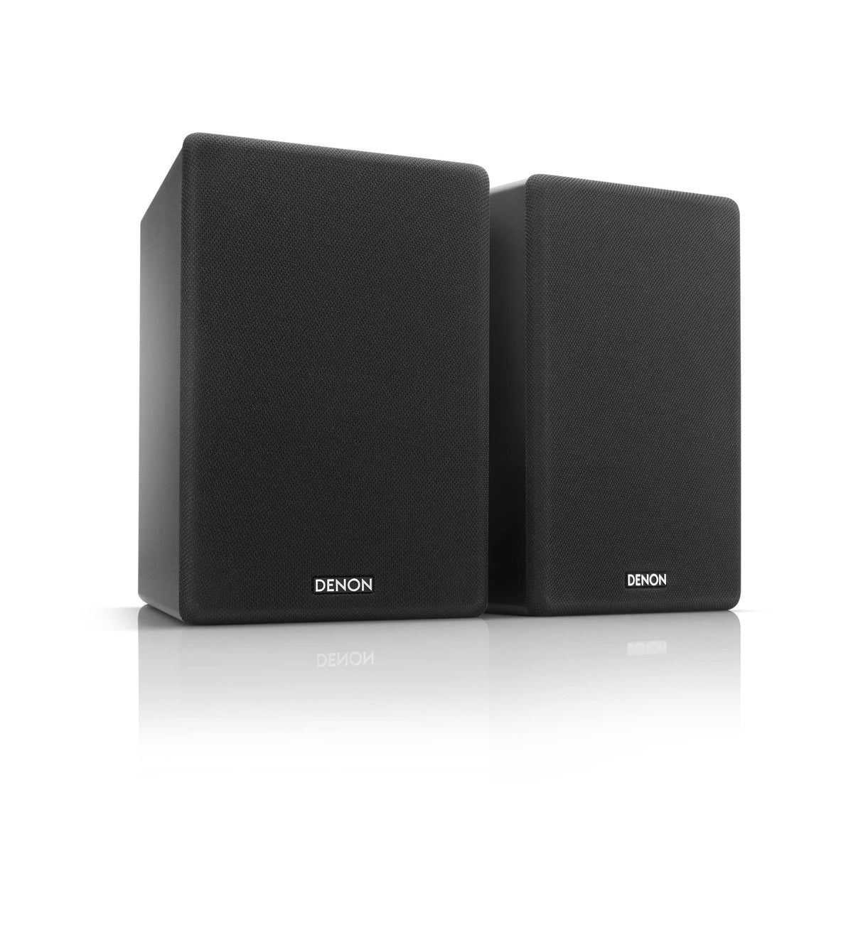 Denon SCN10BKEM - Altavoces de alta fidelidad bidireccionales para sistema de sonido de TV, 2 x 65 W, compatible con receptores y amplificadores, diseño elegante, color negro SCN10BKEM