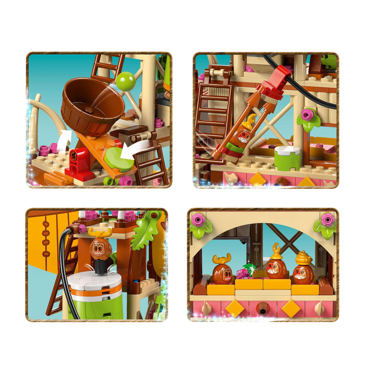 LEGO | Disney Vaiana 2 Barcaza de los Kakamora - Barco de Juguete con Tesoro Para Niñas y Niños de 7+ Años - Mini Muñeca de Vaiana y Figura de Maui - Regalo de Cumpleaños Coleccionable para Fans 43258