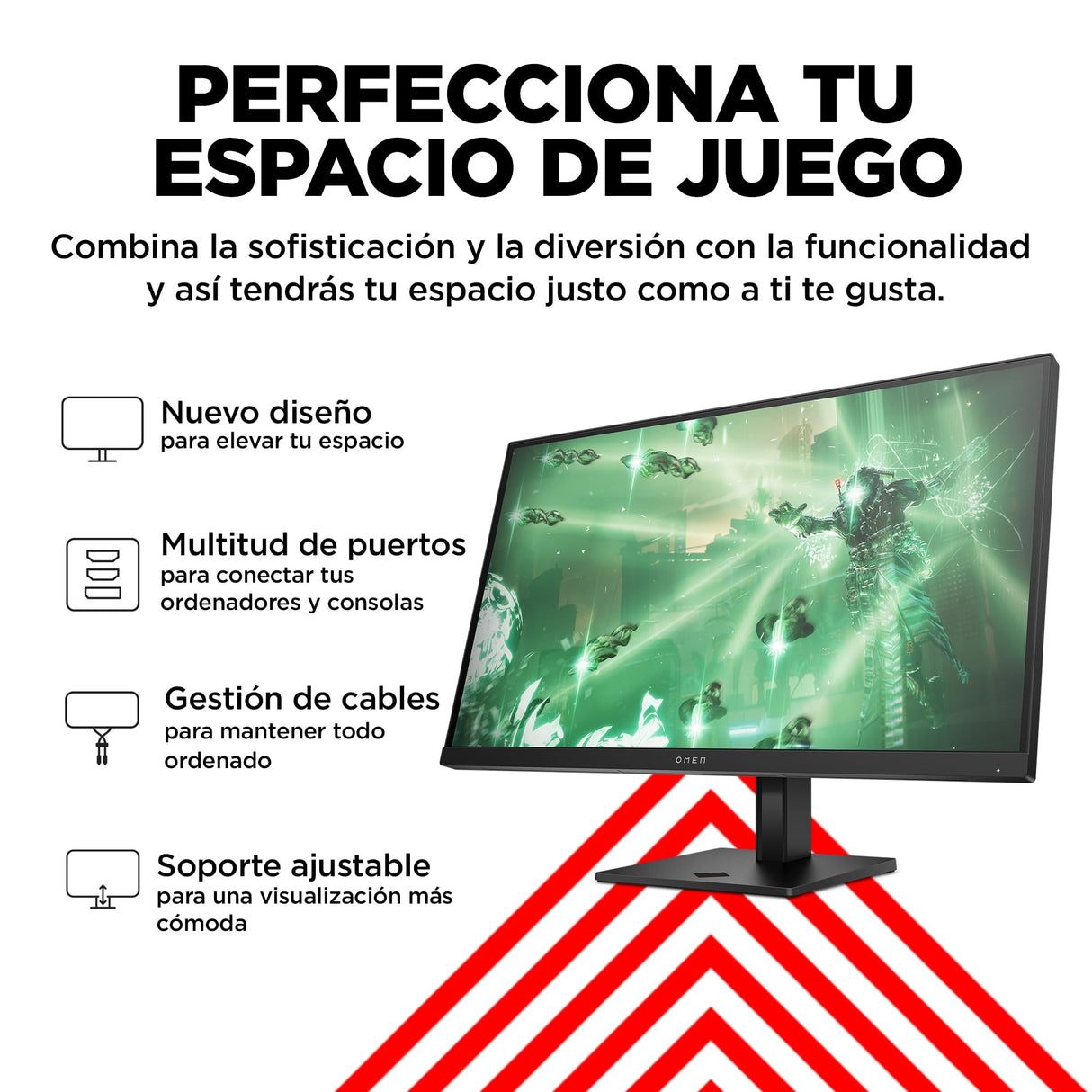 HP OMEN 27q - Monitor Gaming 27" QHD (2560 x 1440 a 165 Hz, IPS, 16:9, 1ms, HDMI, Antirreflejo, HDR, DisplayPort, AMD FreeSync Premium, Compatible con Consolas) Negro