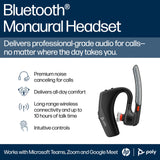 POLY Voyager Legend 50-M UC, Auricular Bluetooth con cancelación de Ruido por IA, diseño ergonómico, Control por Voz, autonomía 10 Horas, Caja de Carga, Negro