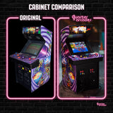 Numskull quarter arcades TMNT Tortugas en el Tiempo Edición Coleccionista Mini Arcade - Réplica de Madera auténtica a Escala 1/4, ROM Original, batería Recargable y Altavoces de 3 W para entusiastas