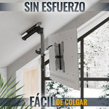 RICOO Soporte TV Techo Giratorio Plegable Televisión 13-33" (33-84cm) D0122 Brazo Universal Televisor LED/LCD/Curvo VESA 75x75-200x200 Negro