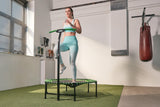 Salta Fitness – 128 cm de diámetro – Cama elástica Interior – Mango Ajustable en 5 Alturas – Suspensión elástica/Bungees, construcción sólida – Hexagonal – Capacidad de Carga 110 kg – Verde