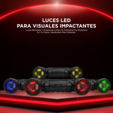 Pyle altavoces bluetooth, Impermeables, Luces LED multicolores, 6.5” y 800V, Estereo, Inalambricos, Para exteriores, Ideal para coches y barcos