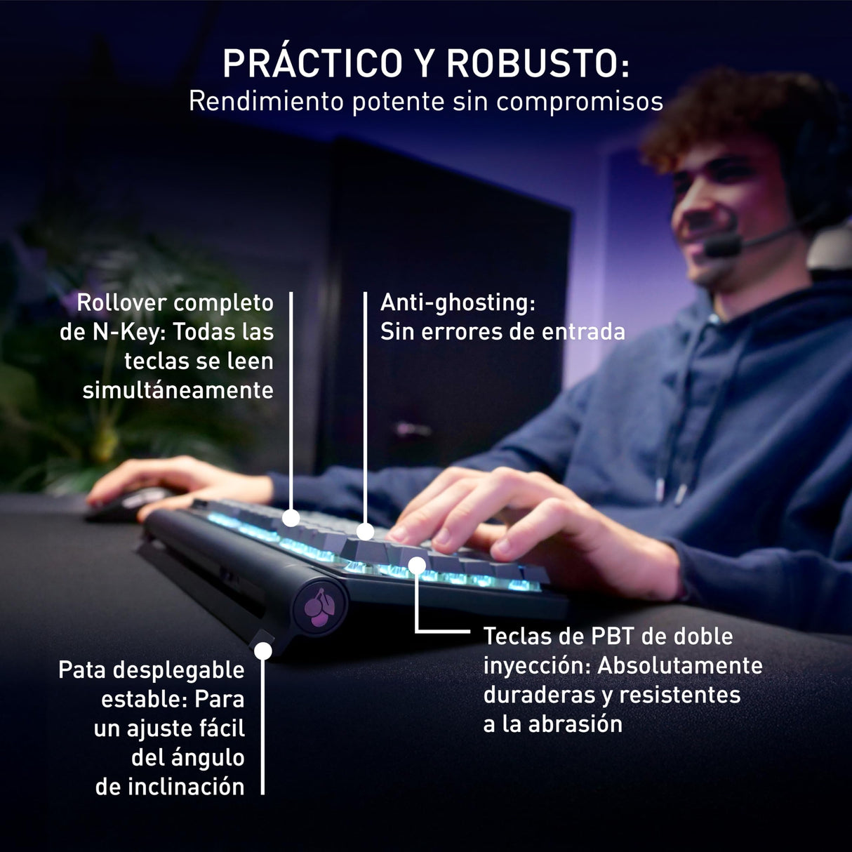 CHERRY XTRFY MX 8.3 TKL Wireless, Teclado Mecánico Gaming Sin Bloque Numérico, Disposición UK (QWERTY), Switches Hot Swappable MX2A Red, Starfall Grey