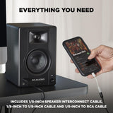 M-AUDIO BX3 Par 3.5" 120W Monitores de Estudio, Altavoces Autoamplificados para PC para videojuegos, producción musical, transmisiones en directo, podcast