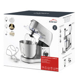 Lacor - 69683 - Batidora Eléctrica Complet, Amasadora de Pan, Robot de Cocina Amasador, Ruleta con 6 Velocidades, Acero Inoxidable, 1500W, 6 L