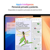 Apple 2025 MacBook Air de 13 Pulgadas con Chip M4: diseñado para Apple Intelligence, Pantalla Liquid Retina de 13,6 Pulgadas, 16 GB de Memoria unificada, 256 GB SSD, Teclado español; Medianoche