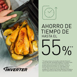 Panasonic NN-DS59NMETG Microondas Combi 4 en 1, Horno Grill, Superficie Plana, 27 Litros, 1000 W, Cocción En Dos Niveles, Sensor Genius, 32 Programas, Bandeja Para Grill, Limpieza Fácil, Negro