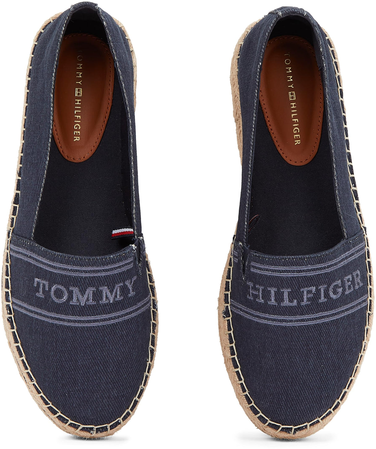 Tommy Hilfiger Alpargatas Mujer Denim Platform con Plataforma, Azul (Space Blue), 39