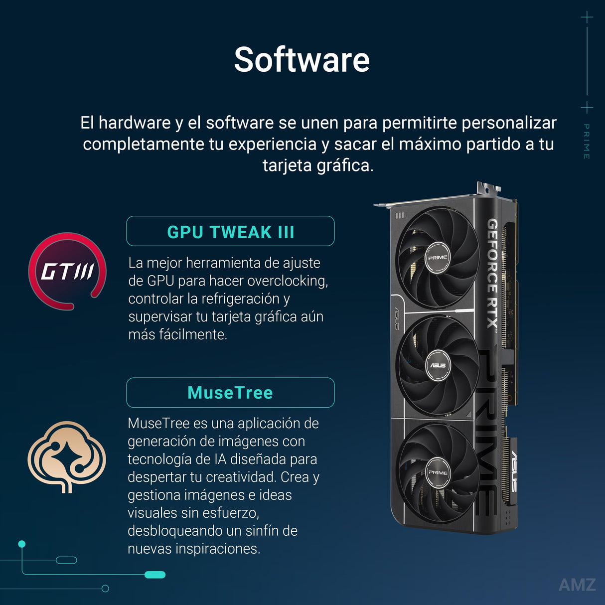 ASUS Prime GeForce RTX 5070 12GB GDDR7 - Tarjeta gráfica SFF-Ready (PCIe 5.0, 12GB GDDR7, HDMI/DP 2.1, 2.5 Ranuras, Ventiladores Axial-Tech, Dual BIOS)