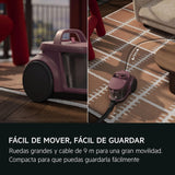 AEG Aspiradora de Trineo Sin Bolsa AL51C1DRF, 1000W, Filtro HEPA, 78dB, Capacidad 2 L, Radio de Acción 9m, Ideal Suelos Duros y Alfombras, Rojo