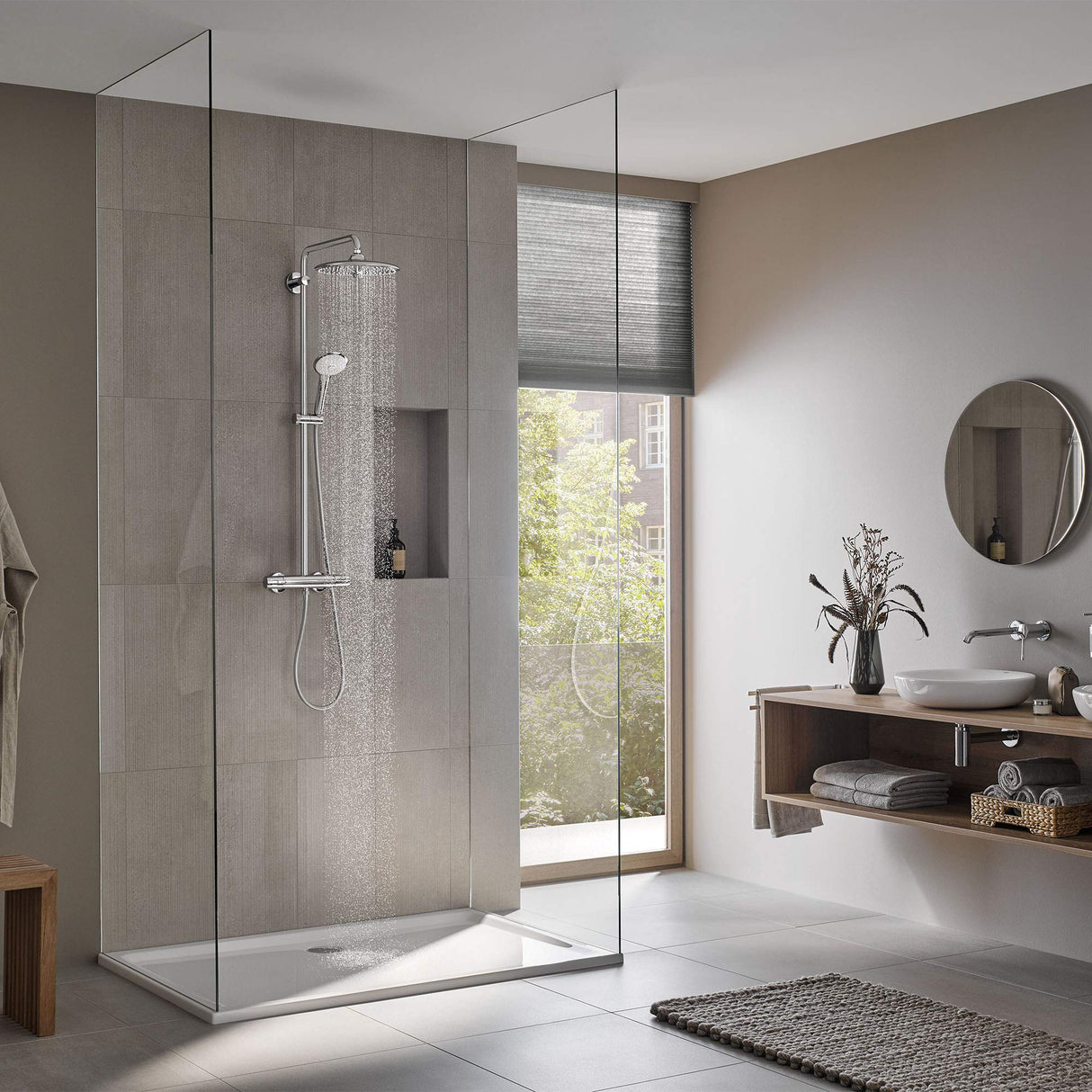 GROHE Euphoria 260 Cooltouch 26128002 Starlight - Sistema de ducha termostático (cromado)