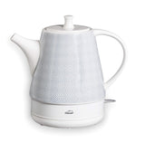 LACOR 69289 - Hervidor de Agua de cerámica Gala Grey, Blanco/Azul, 1L
