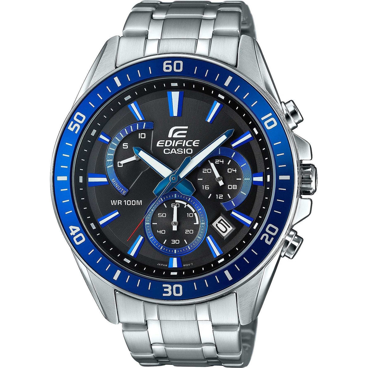 Casio Reloj Analogico para Hombre de Cuarzo con Correa en Acero Inoxidable EFR-552D-1A2VUEF