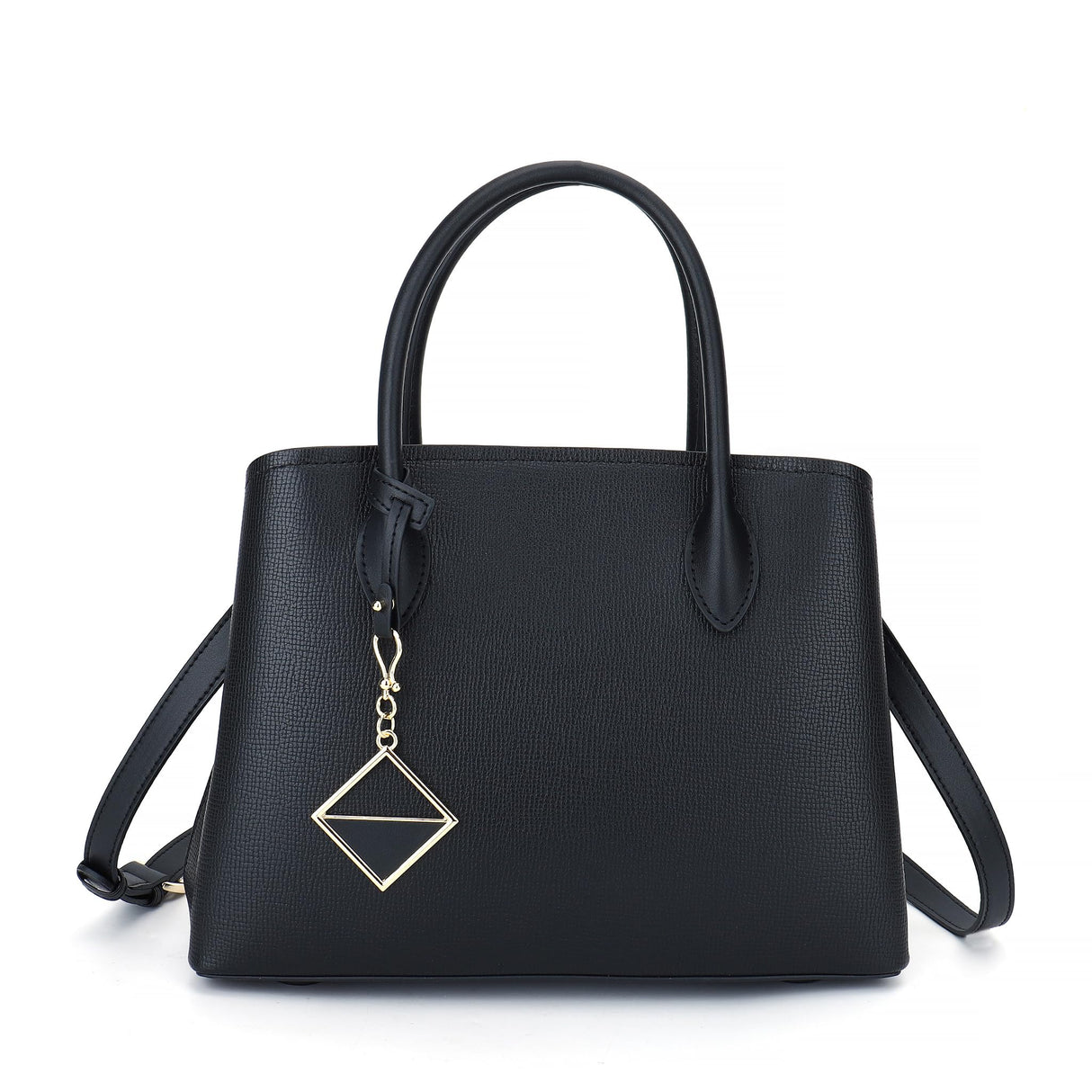 Carlheim Women's Shoulderbags Classis Genuine Leather, Black