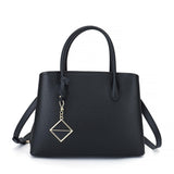 Carlheim Women's Shoulderbags Classis Genuine Leather, Black