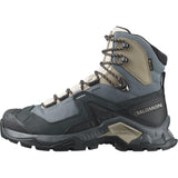 Salomon Quest Element Gore-Tex Botas de Senderismo de Piel para Mujer, Impermeable, Agarre Máximo, Zapatos Trekking, Ebony, 37 1/3