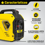 Champion Power Equipment Generador The Mighty Atom (inversor de 2500 W, 53 dBA - 7 m de distancia, toma de 12 V CC y adaptador USB de doble puerto, para camping / exteriores) 9200i-EU