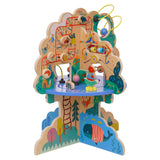 Manhattan Toy 160810 Playground Adventure Centro de Actividades de Madera para niños de 12 Meses en adelante con planeadores, Pista de ábaco, Spinners, Juguetes de Primavera y Carreras de Cuentas,
