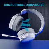 Rapoo Auriculares inalámbricos VH800 para Videojuegos, micrófono Flexible con Silencio, Almohadillas de Piel sintética, batería de 46 h, Auriculares Bluetooth y PC de 2,4 GHz, Mac, Xbox One, PS4,