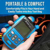 Jonard Tools FPM-50S Mini medidor de potencia óptica, herramienta 3 en 1, OPM (-50 a +26dBm), VFL, probador de red RJ45, rango de 800-1650 nm, adaptadores FC y LC
