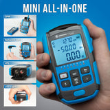 Jonard Tools FPM-50S Mini medidor de potencia óptica, herramienta 3 en 1, OPM (-50 a +26dBm), VFL, probador de red RJ45, rango de 800-1650 nm, adaptadores FC y LC
