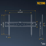 RICOO Soporte TV Pared Inclinable Fijo Extra-Plano Televisión 60-100" (152-254cm) N2396 Universal Televisor LED/LCD/Curvo VESA 300x200-600x400