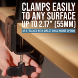 Shure by Gator Soporte premium de perfil bajo para micrófono de escritorio; totalmente ajustable para podcasts, streaming y configuraciones de home office (SH-BROADCAST2)