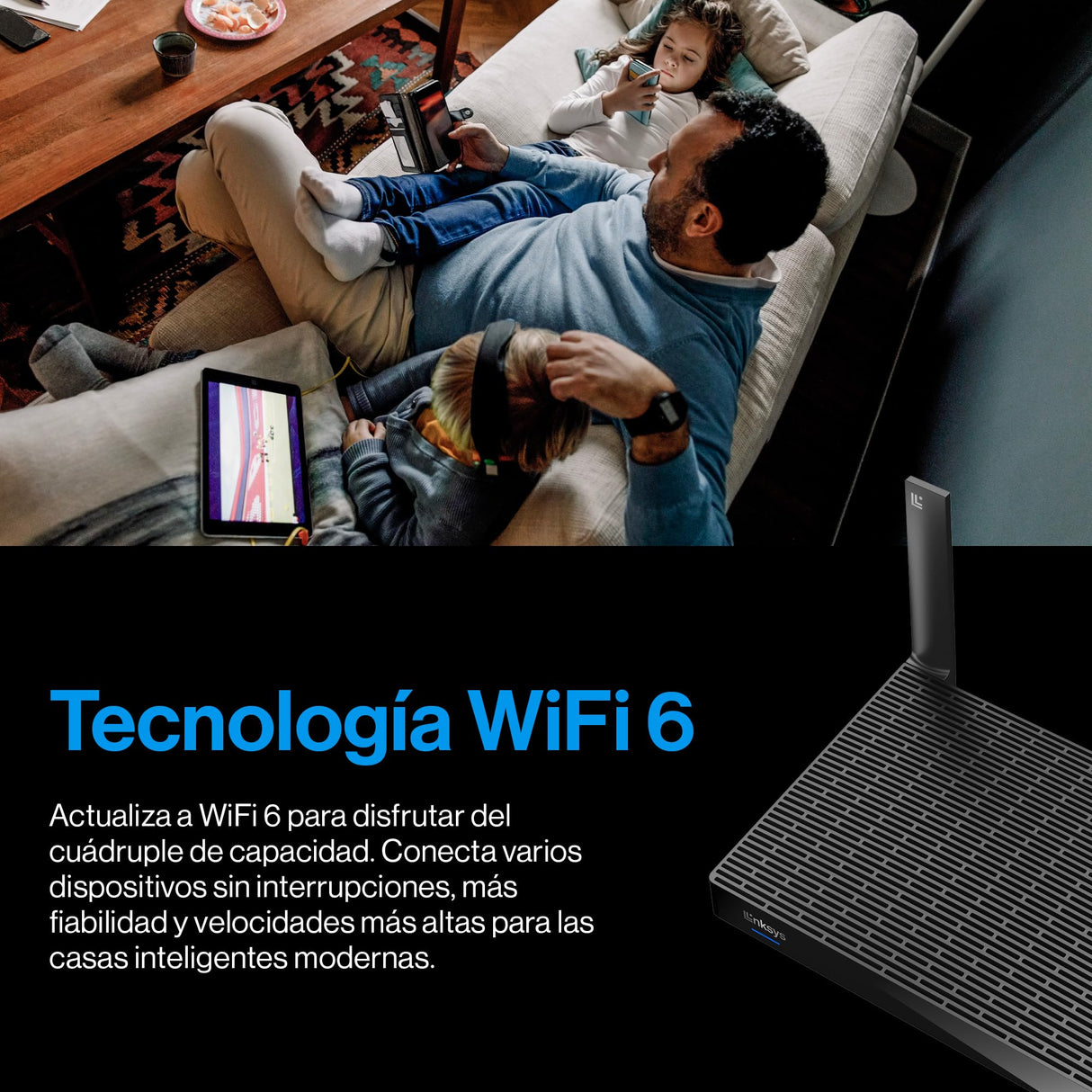 Linksys Classic Micro Router Pro 6 - Router WiFi 6 Mesh de Doble Banda (AX5400) - Router Gigabit inalámbrico, Cobertura para más de 35 Dispositivos y 250 m2
