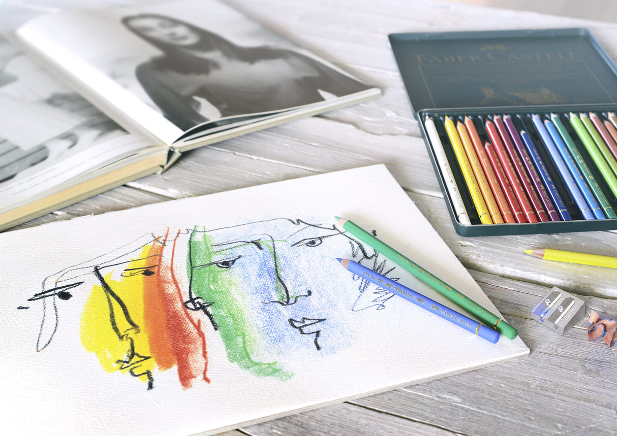 Faber-Castell 110006 – Lápiz de colores policromo, 48 piezas, maletín de madera con accesorios, resistente al agua, irrompible, para profesionales y artistas aficionados