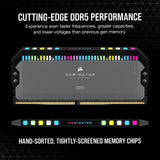 CORSAIR DOMINATOR PLATINUM RGB DDR5 32GB (2x16GB) DDR5 6000MHz CL30 AMD EXPO Intel XMP iCUE Memoria de Ordenador Compatible - Gris (CMT32GX5M2B6000Z30K)