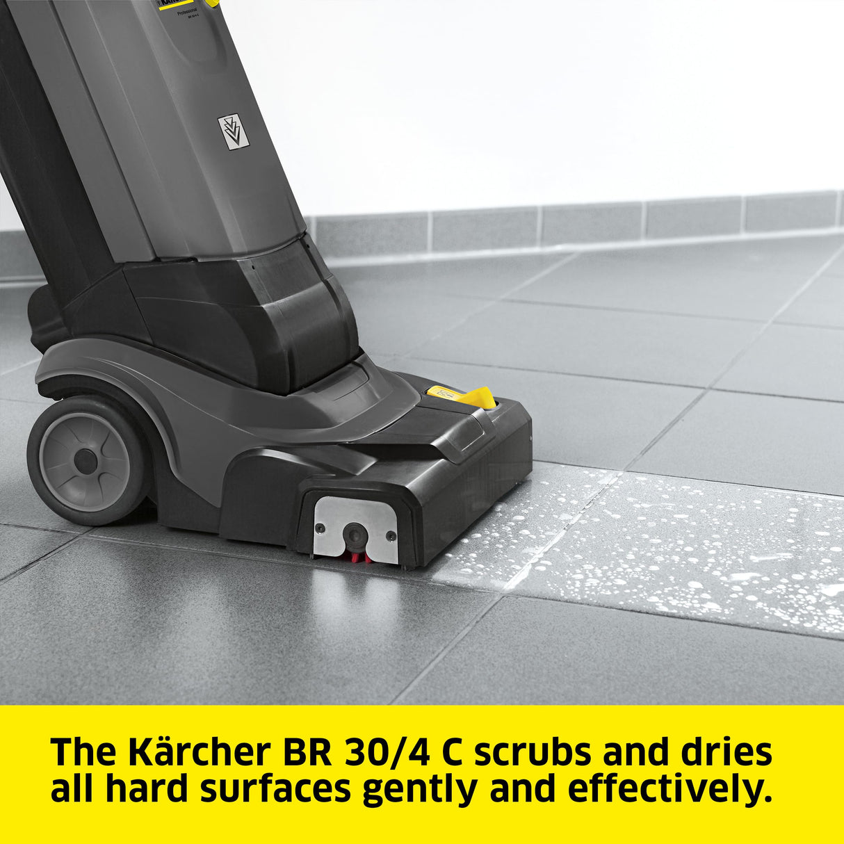 Kärcher - Fregadora Comercial de Suelos - BR 30/4 C - Caminar detrás compacta - con Cepillo de Rodillo - Frota y Seca