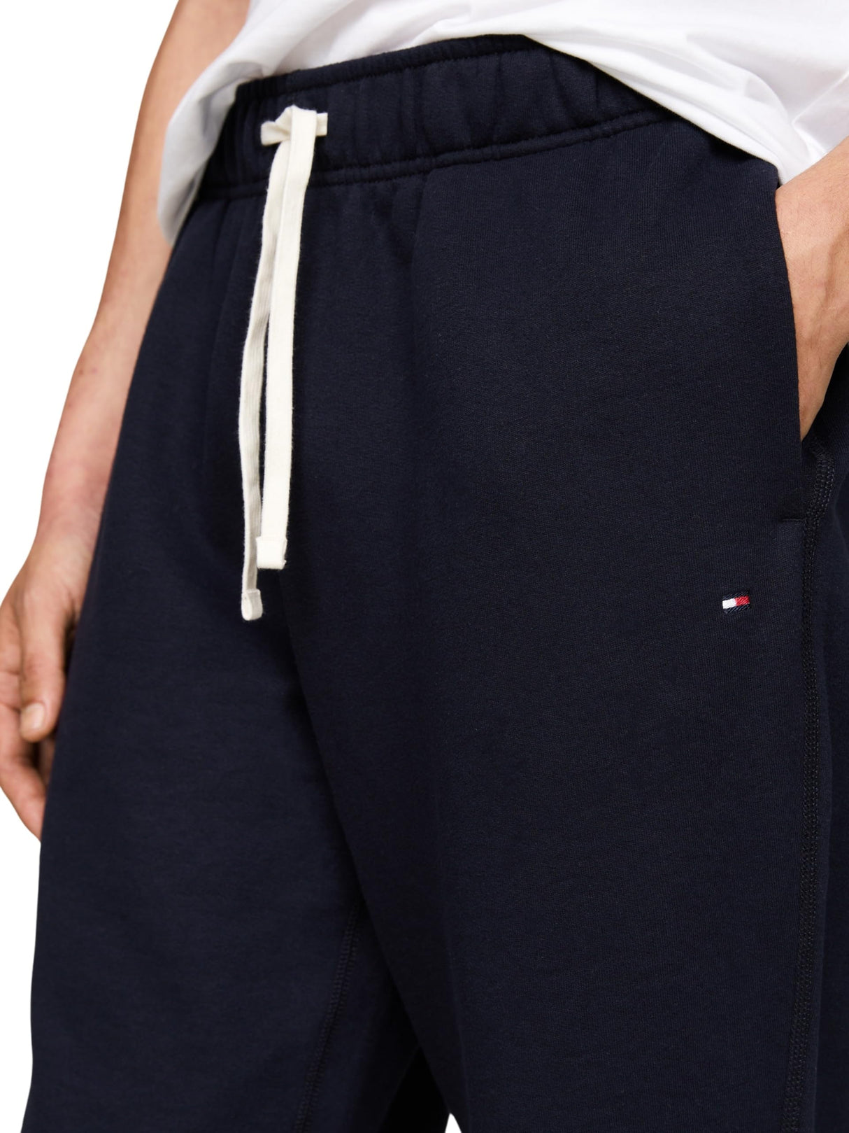 Tommy Hilfiger Pantalón de Chándal Hombre Essential Fleece con Cordón, Azul (Desert Sky), L